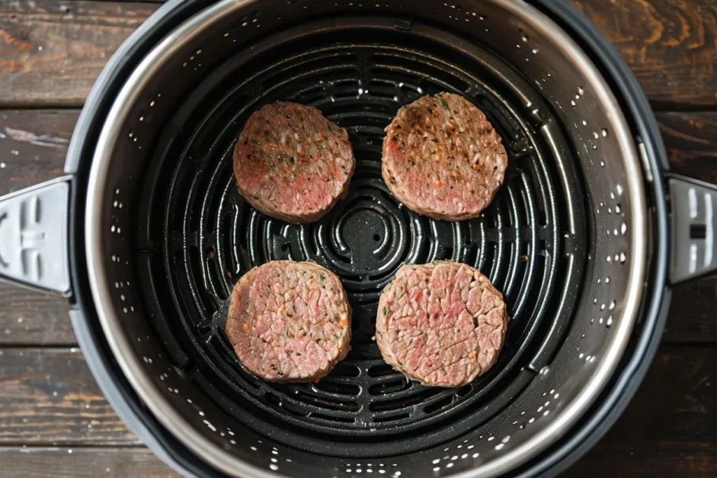 Air Fryer Frozen Hamburgers