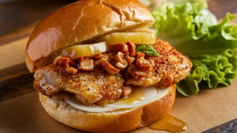 honey pepper pimento chicken sandwich