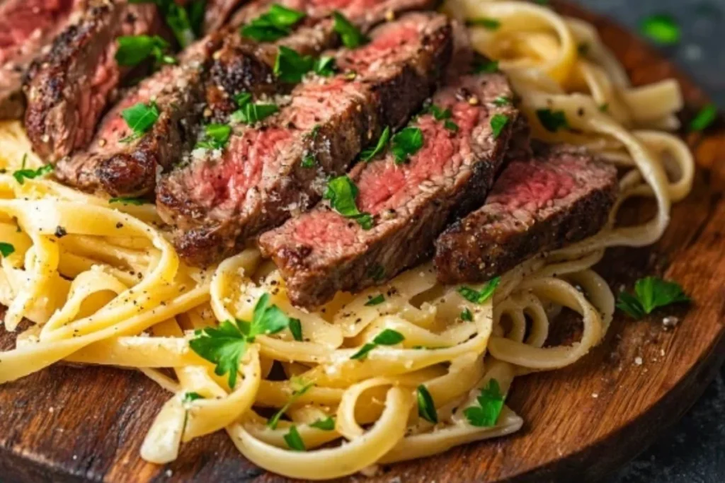 steak and pasta