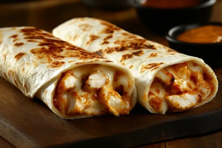 Cheesy Garlic Chicken Wraps