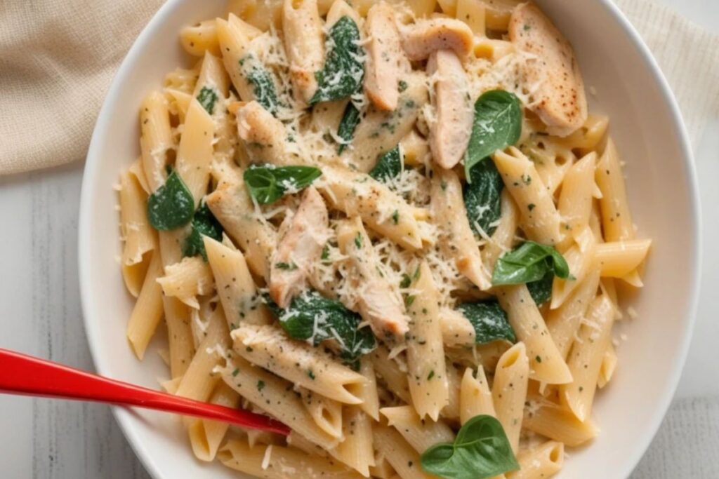 Garlic Parmesan Chicken Pasta