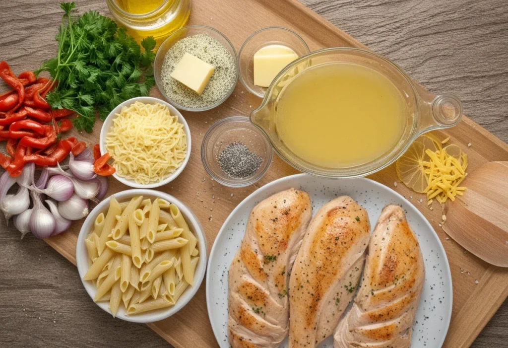 Garlic Parmesan Chicken and Pasta