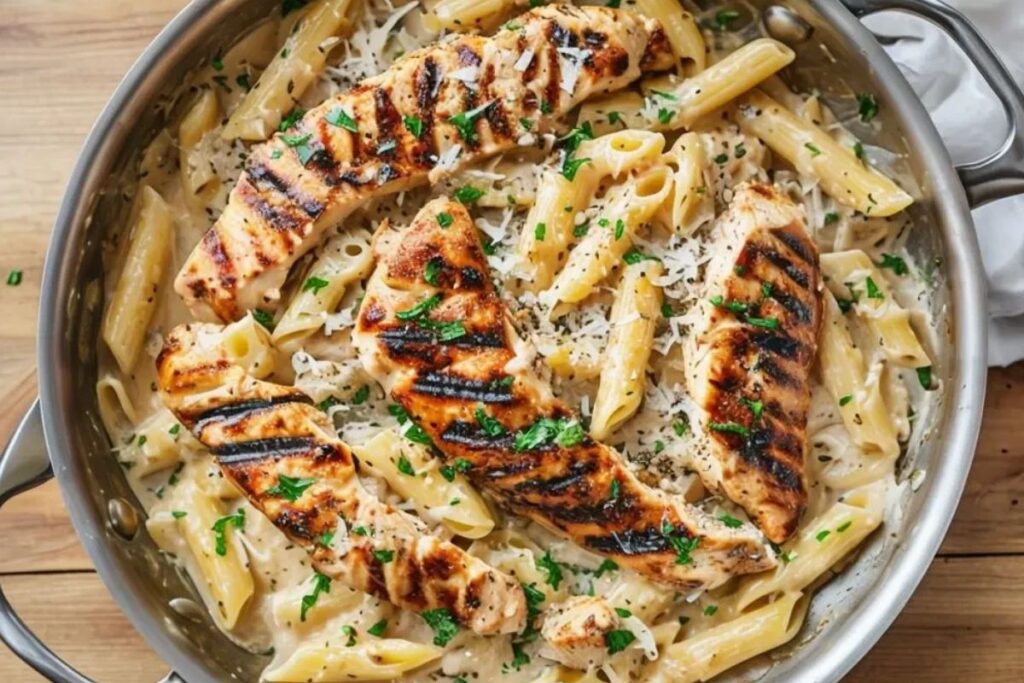 Garlic Parmesan Chicken Pasta 