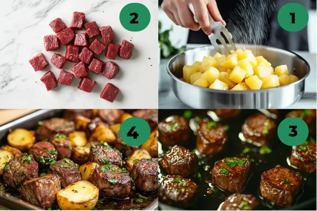 Steak Bites and Potatoes