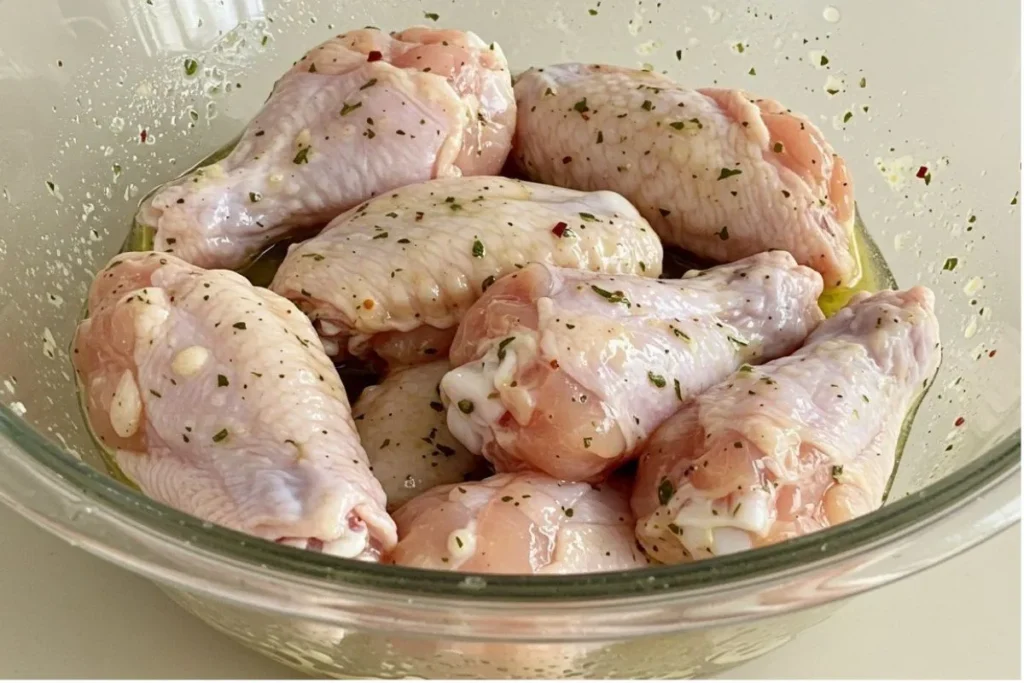 Fried Chicken Wings Using Italian Salad Dressing