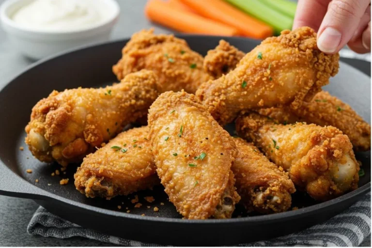 Fried Chicken Wings Using Italian Salad Dressing