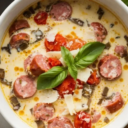 Creamy Parmesan Italian Sausage Soup