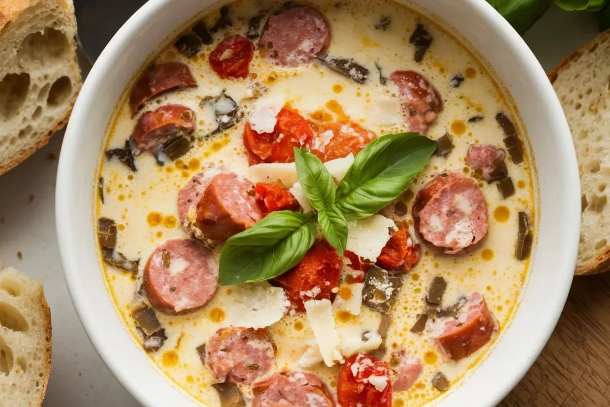 Creamy Parmesan Italian Sausage Soup