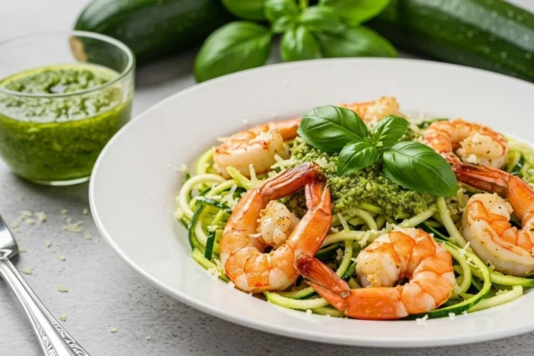 Pesto Langostino Zucchini and Pasta Recipe